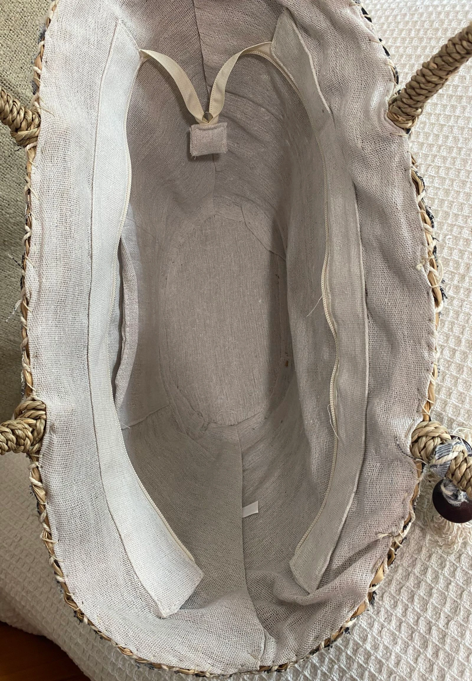 Grote strooien tas met luipaardprint – photo 9